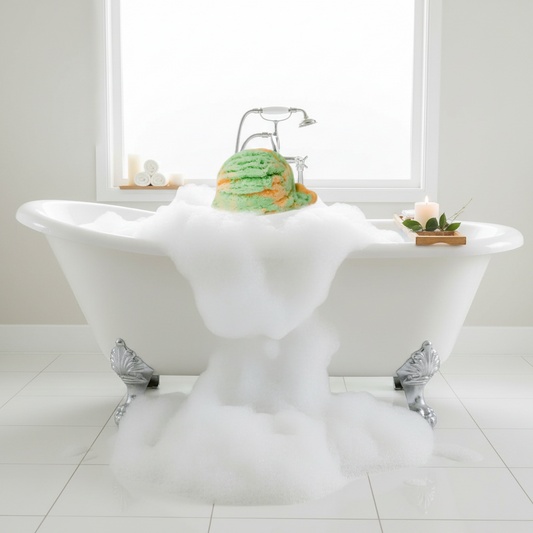 Cucumber Melon Bubble Scoop Bath Fizzy Leisure Life Organics