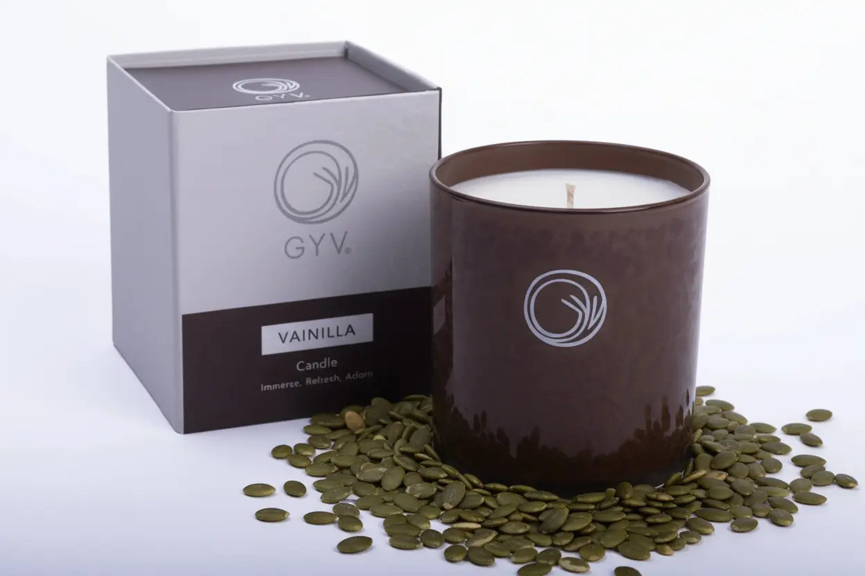 Organic Pumpkin Seed Oil Soy Wax Candle Grey Demeter