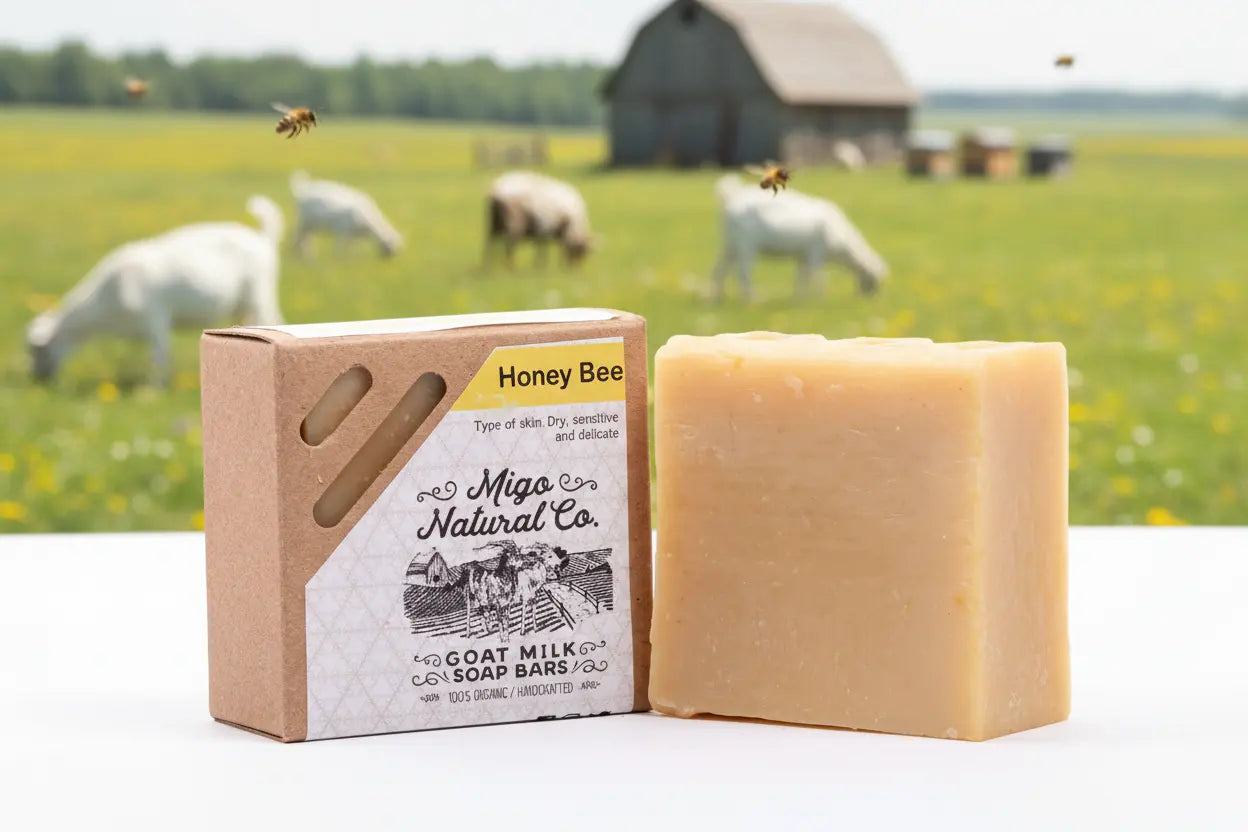 Honey Bee Goat Milk Soap Salmon Apricot