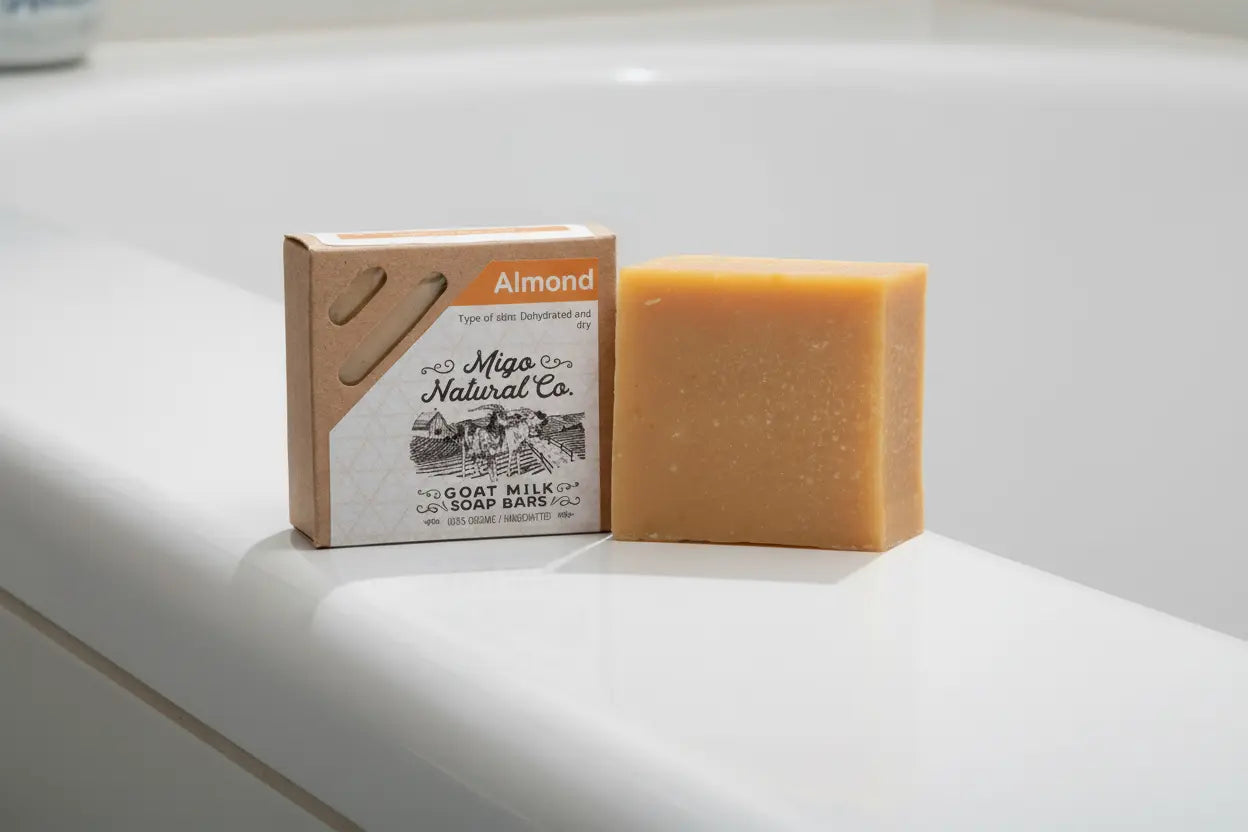 Almond Goat Milk Moisturizing Face + Body Soap Salmon Apricot