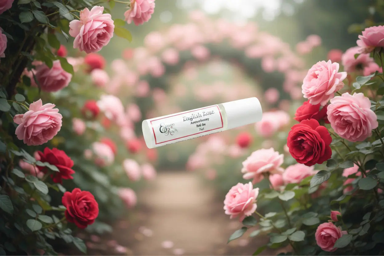 English Rose Natural Perfume Oil Roll-On | 7ml Maroon Oliver