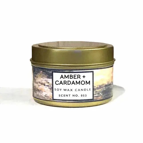 Amber + Cardamom Scented Soy Wax Candle - Leisure Life USA