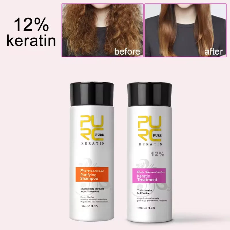 PURC Brazilian Keratin Purifying Shampoo + Conditioner Set