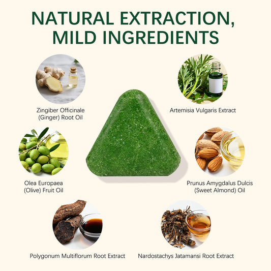 Polygonum Multiflorum Soap Hair Smooth Nourish Clean Natural Plant Extract Repair Damaged Frizz Soft Silky Moisturizing Shine