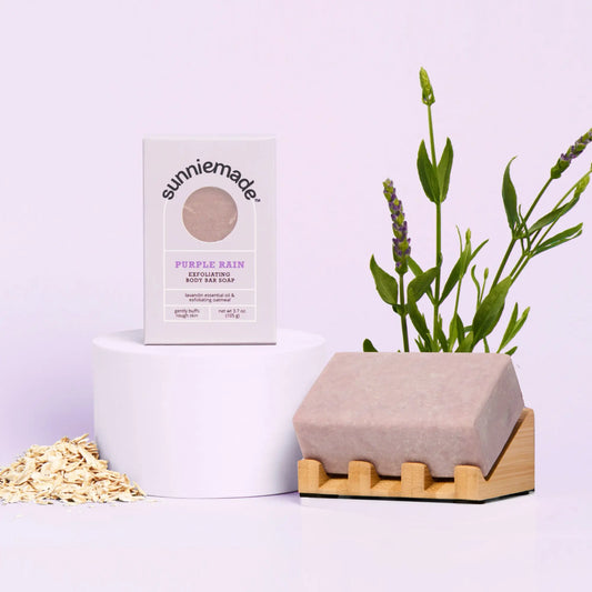 Purple Rain Exfoliating Oatmeal Body Bar Soap Sunniemade