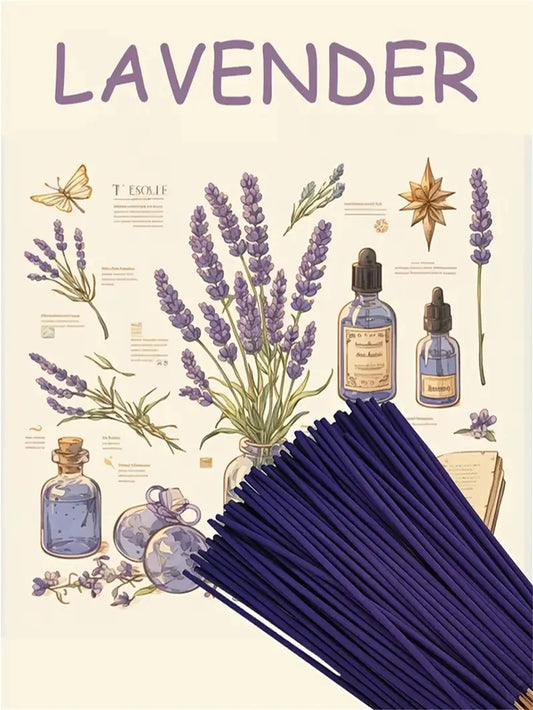 20/25/50/99 Pieces/Pack, Natural Lavender Scented Sticks, Aromatherapy Suitable for Home, Yoga, Tea Room and Meditation Scenes