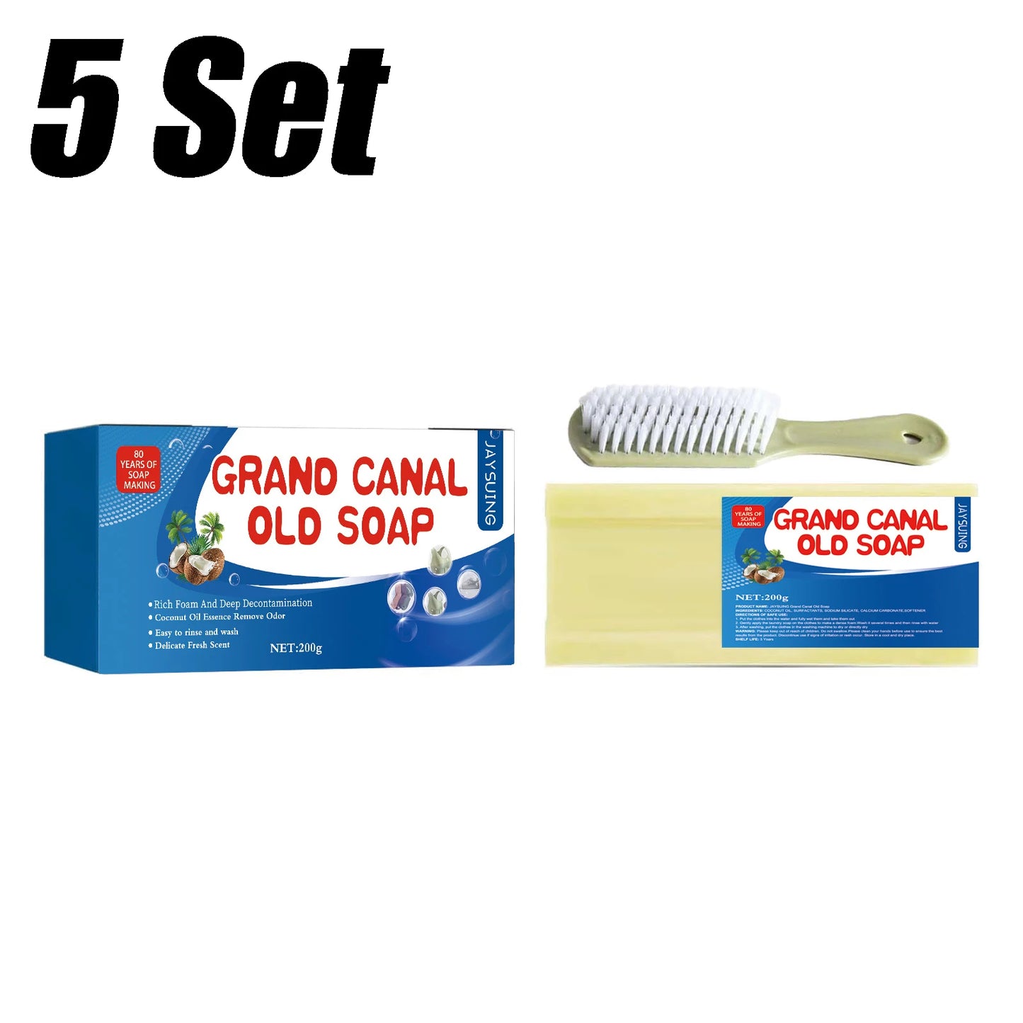 Laundry Cleaning Soap Grand Canal Soap Stains Odors Remover Underwear Cleaner Bleach Clothing Soap Household Washing Detergent