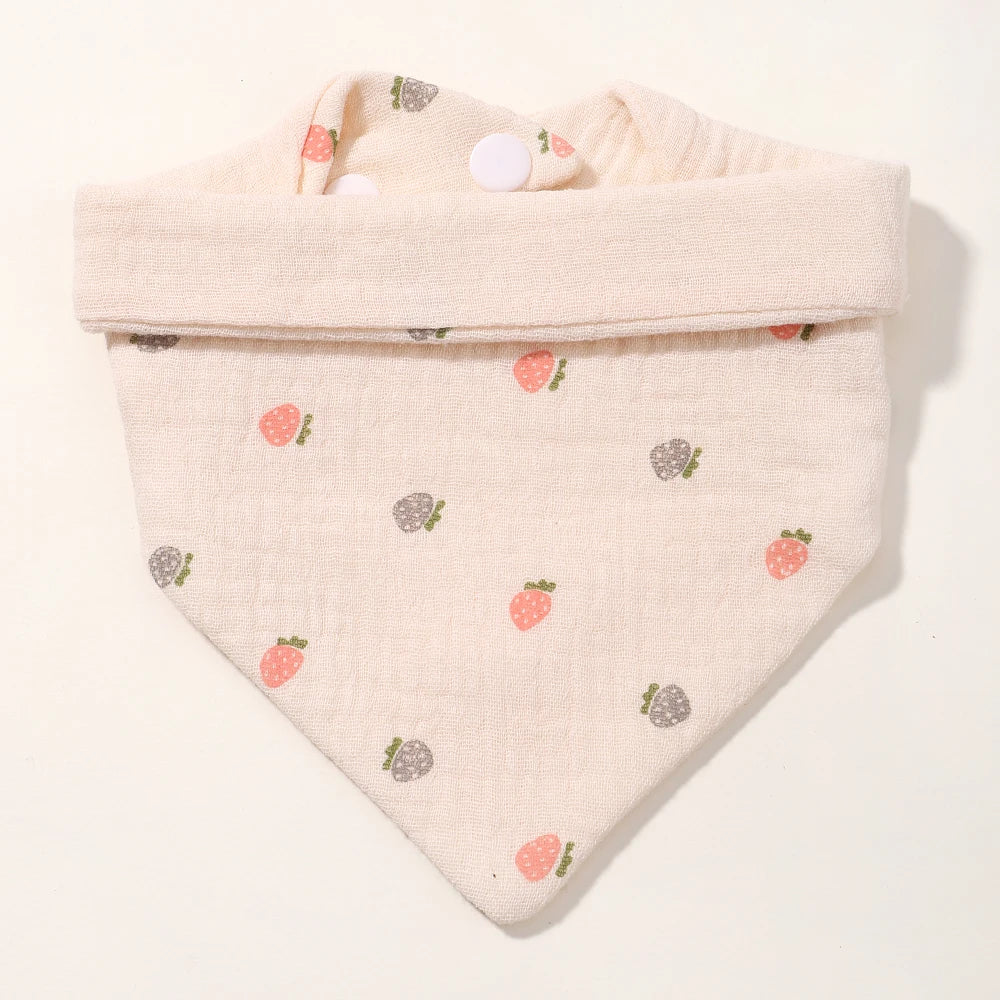 1PC Muslin Baby Bibs Organic Cotton 6-Layer Soft Absorbent Drool Bandana Baby Bibs for Drooling and Teething for Boys and Girls