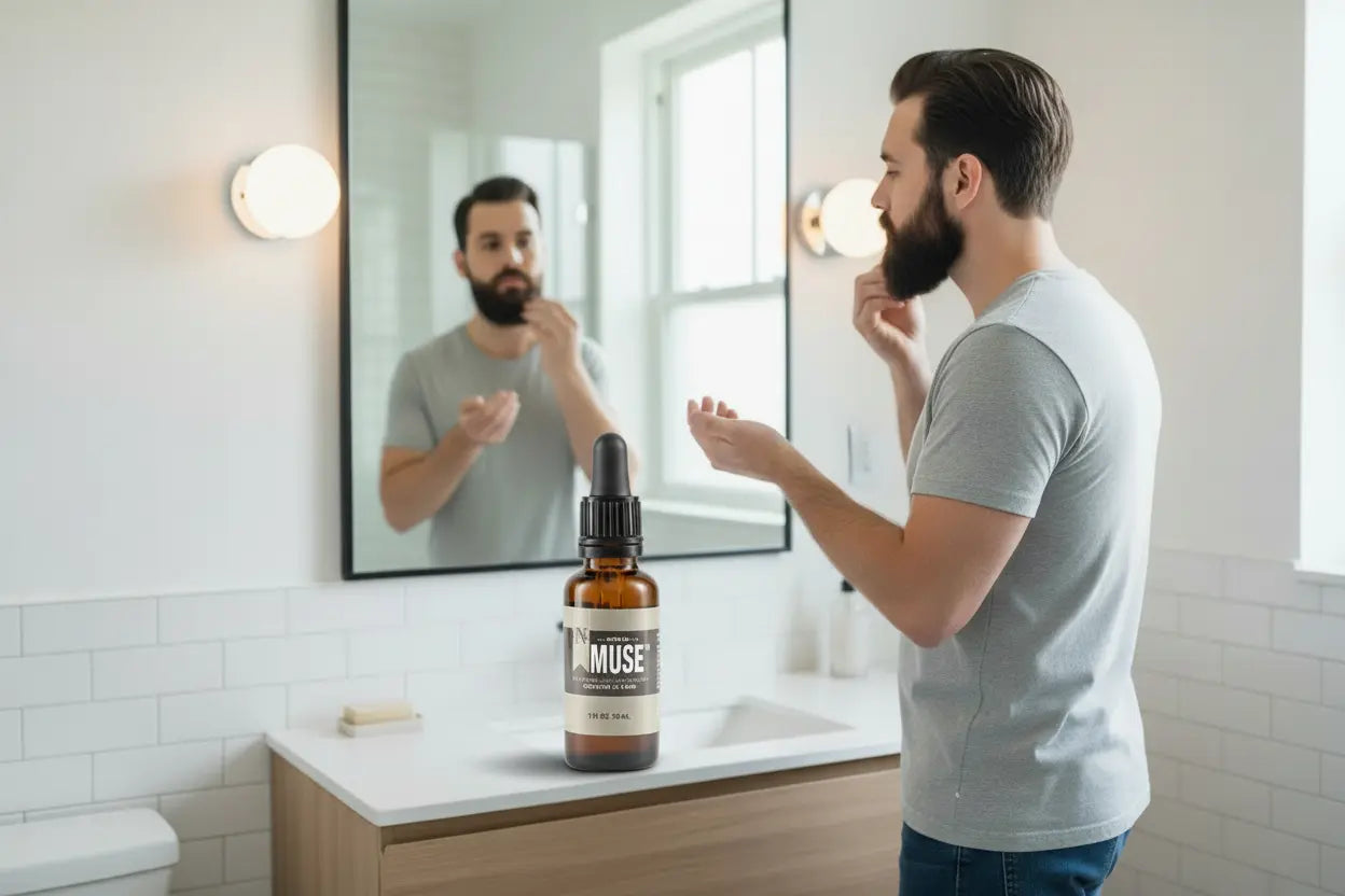 MUSE™ Natural Blend Almond Beard Oil Plum Baobab