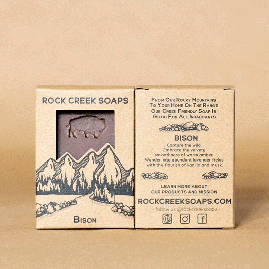 Rock Creek Black Amber + Lavender Musk Soap Bar | Bison Rock Creek Soaps