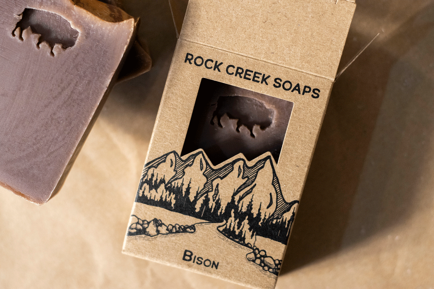 Rock Creek Black Amber + Lavender Musk Soap Bar | Bison Rock Creek Soaps