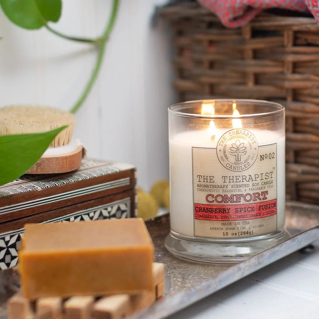 The Therapist Comfort Cranberry Spice Fusion Soy Candle - Leisure Life USA
