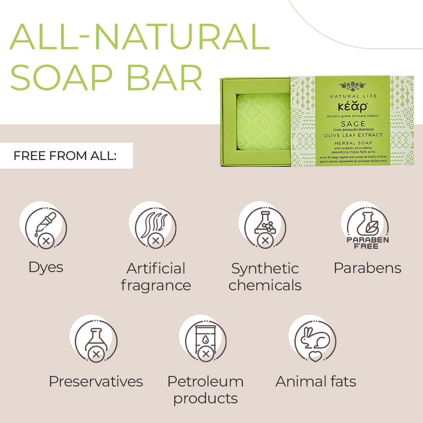 Greek Sage Olive Leaf Extract Herbal Soap | Double Duty Detox - Leisure Life USA