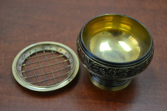Handmade Brass Incense Burner Charcoal Lamp - Leisure Life USA