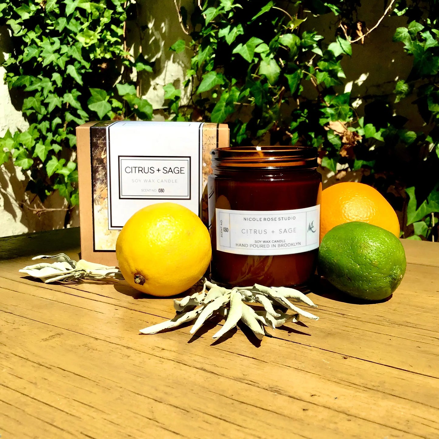 Citrus + Sage Soy Wax Candle - Leisure Life USA