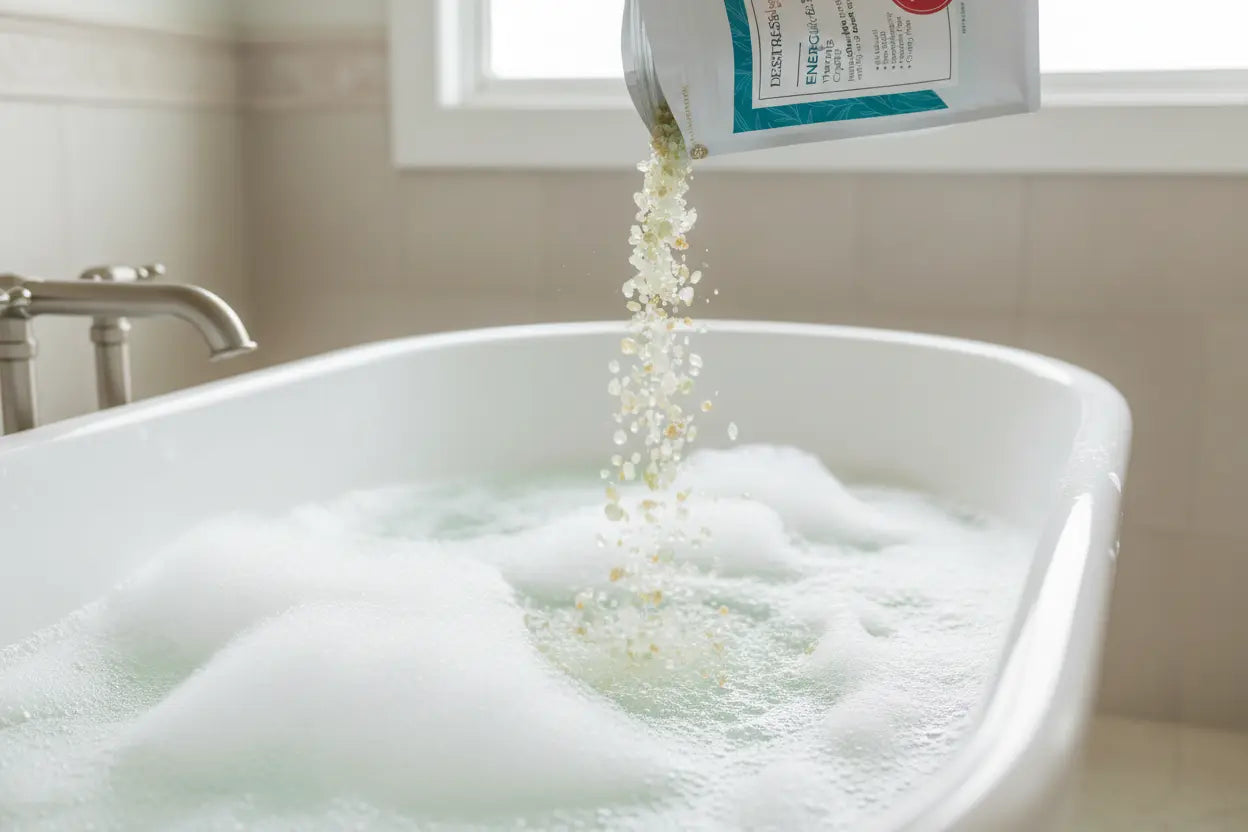 DESTRESSology Magnesium Energizing + Soothing Bath Crystals Lavender Alcestis