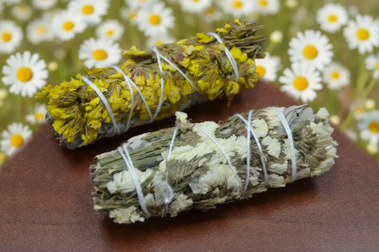 SoCal White + Yellow Sinuata Sage Smudge Bundle | Set of 2 Bundles Grey Aphrodite