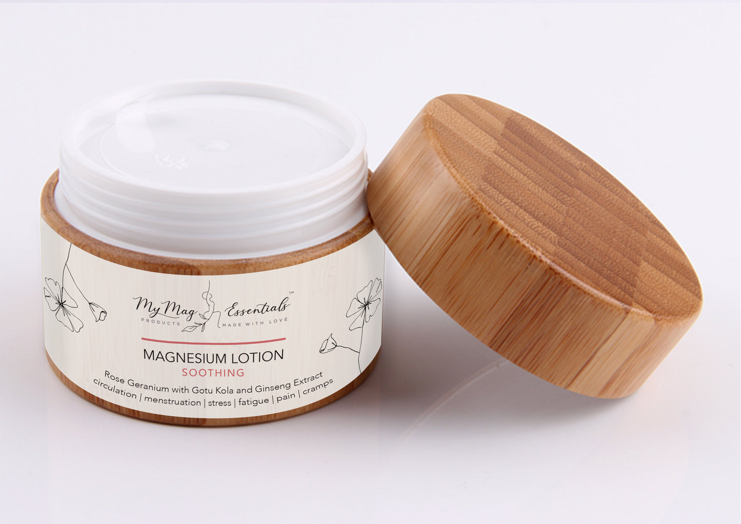 Australian Magnesium Lotion Rose Geranium with Gotu Kola + Ginseng Extract 100ml - Leisure Life USA