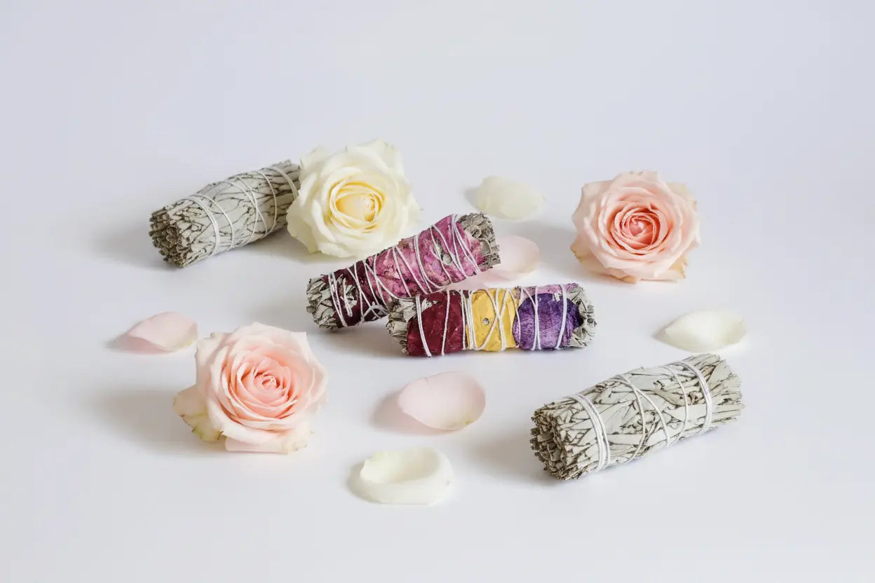 Californian White Sage + Rose Petals | Set of 2 Bundles Sky Blue Poppy