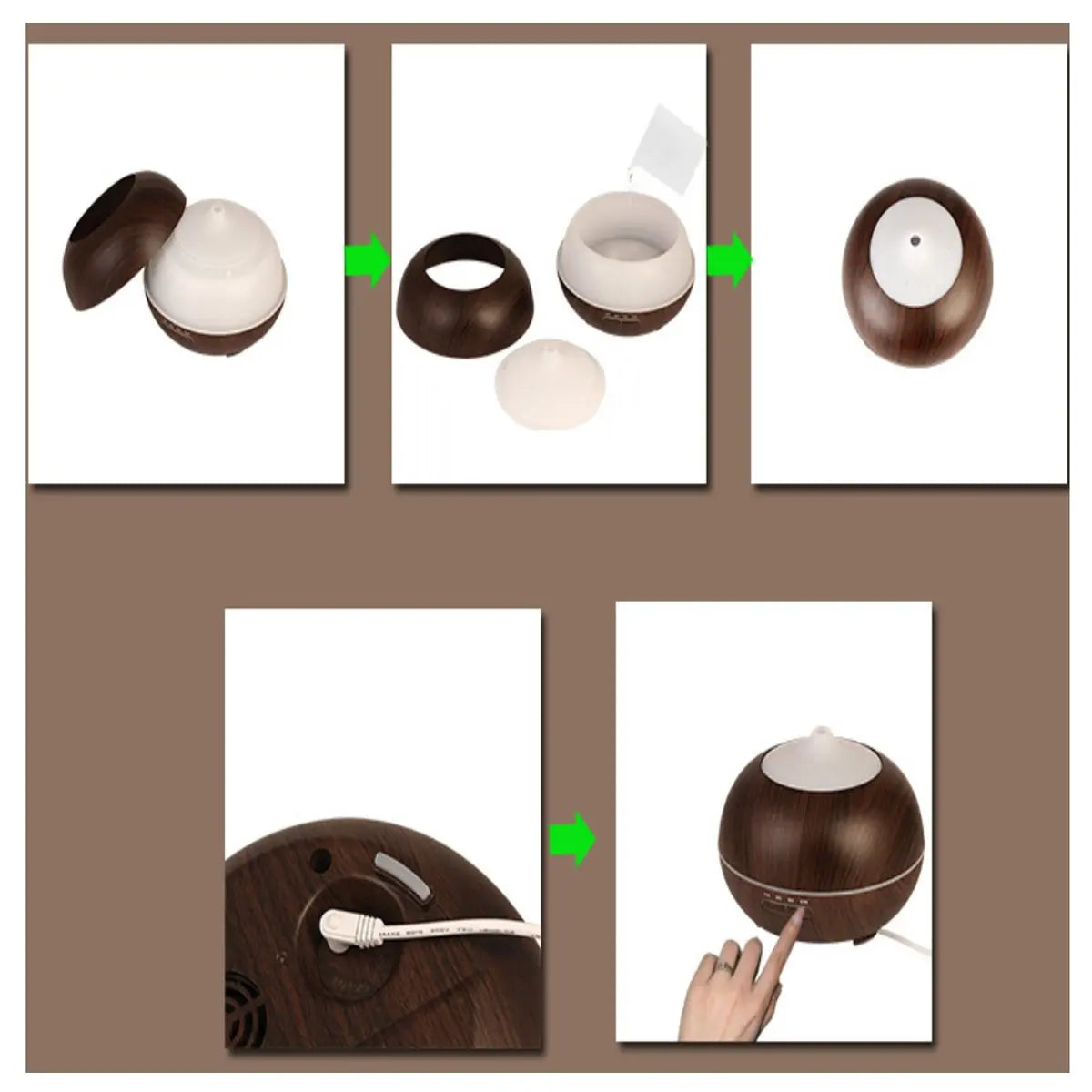 Mistyrious Essential Oil Humidifier Natural Oak Design With Easy - Leisure Life USA