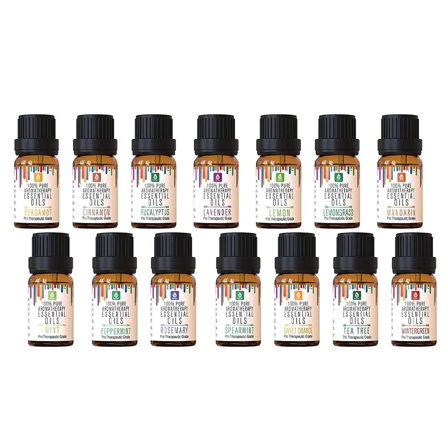 14 Pack of 100% Pure Essential Aromatherapy Oils - Leisure Life USA