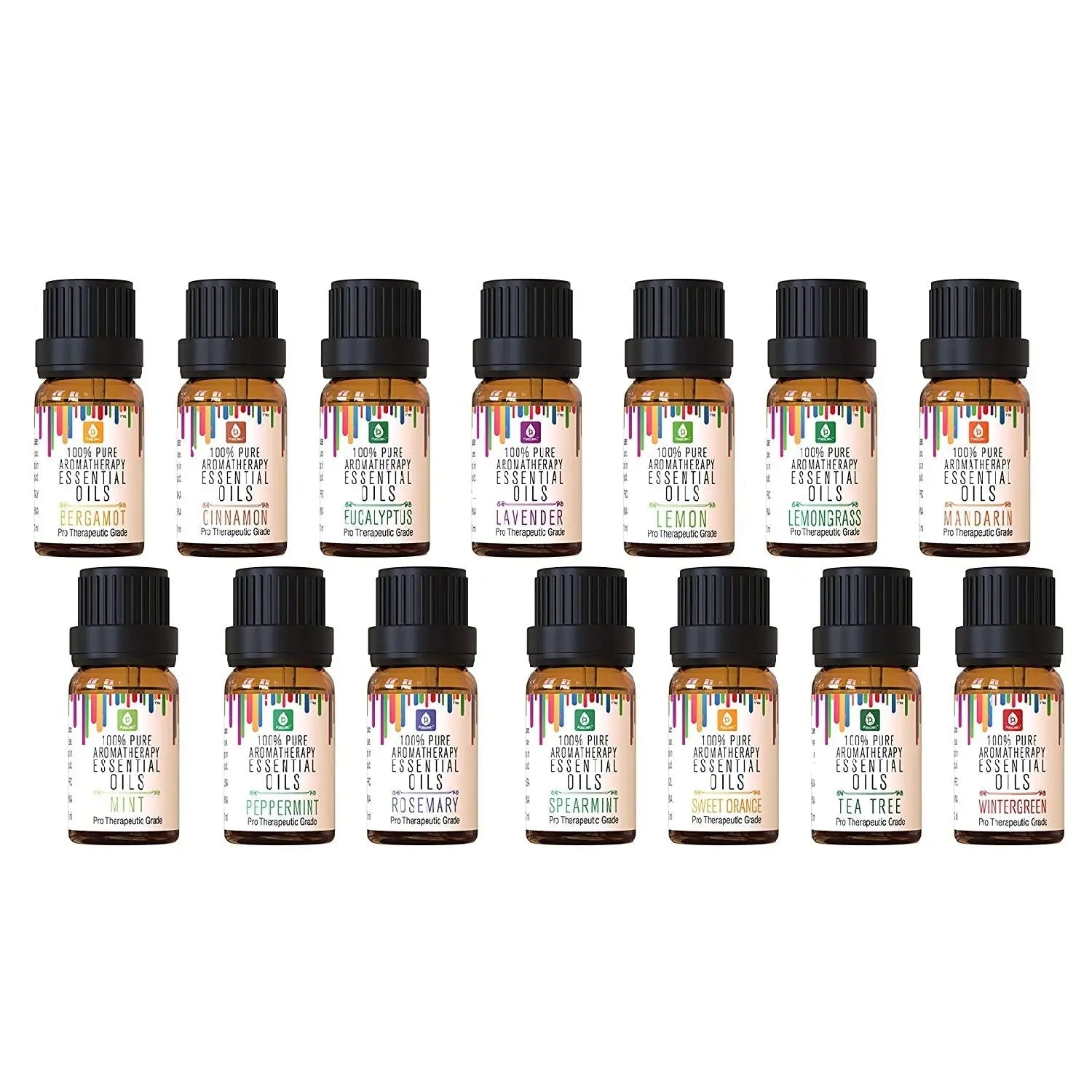 14 Pack of 100% Pure Essential Aromatherapy Oils - Leisure Life USA