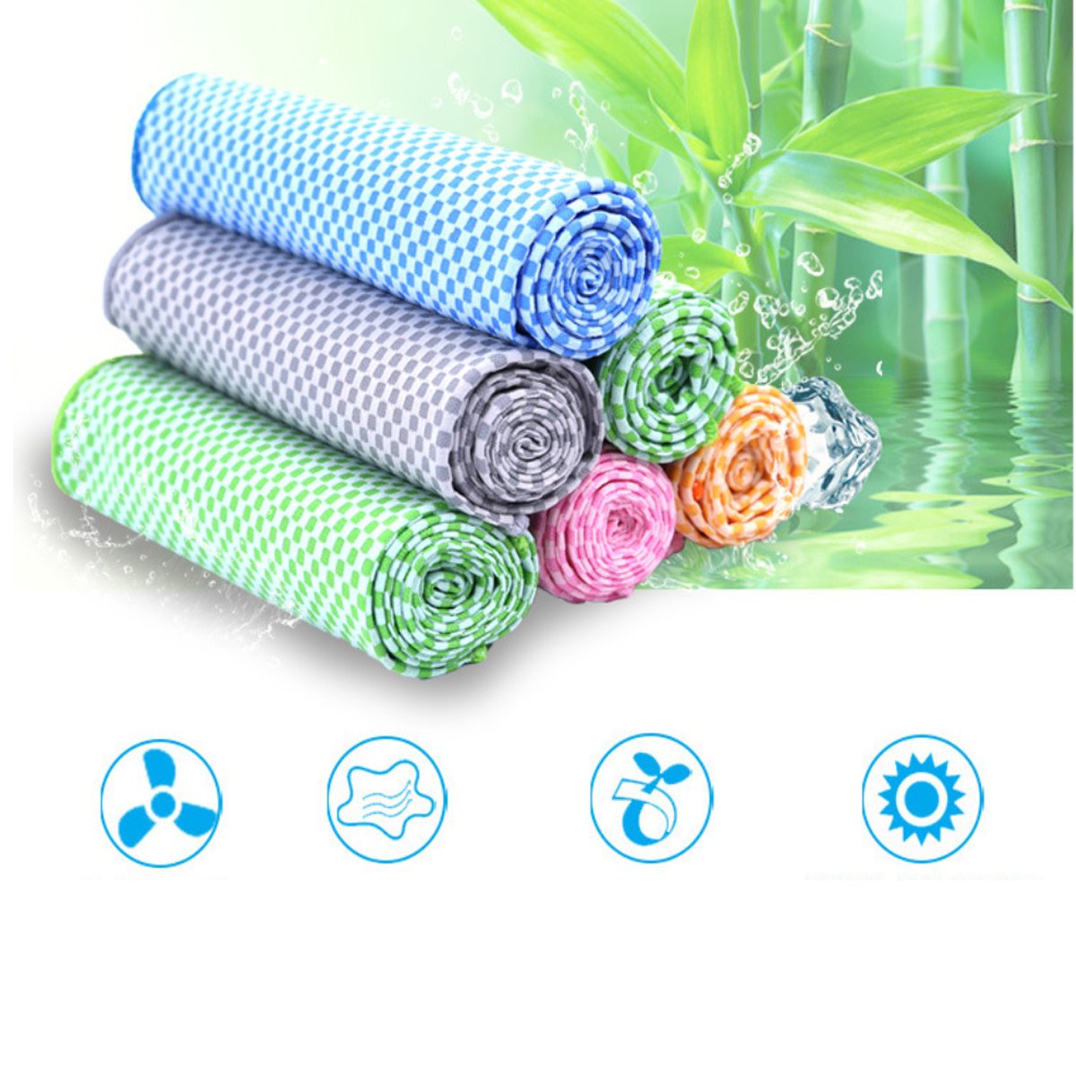 Stay Cool Bamboo Yoga Towel in a Bottle | Set of 2 - Leisure Life USA