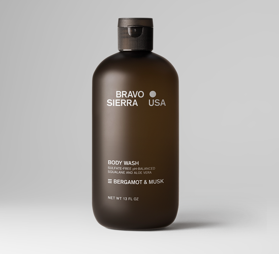 Organic Gel-to-Cream Body Wash for Men | 13 oz. Bravo Sierra