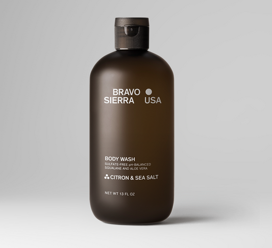 Organic Gel-to-Cream Body Wash for Men | 13 oz. Bravo Sierra