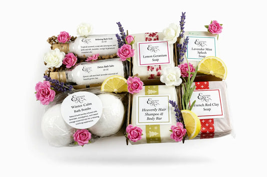 Pamper-Me Bath Gift Set Maroon Oliver
