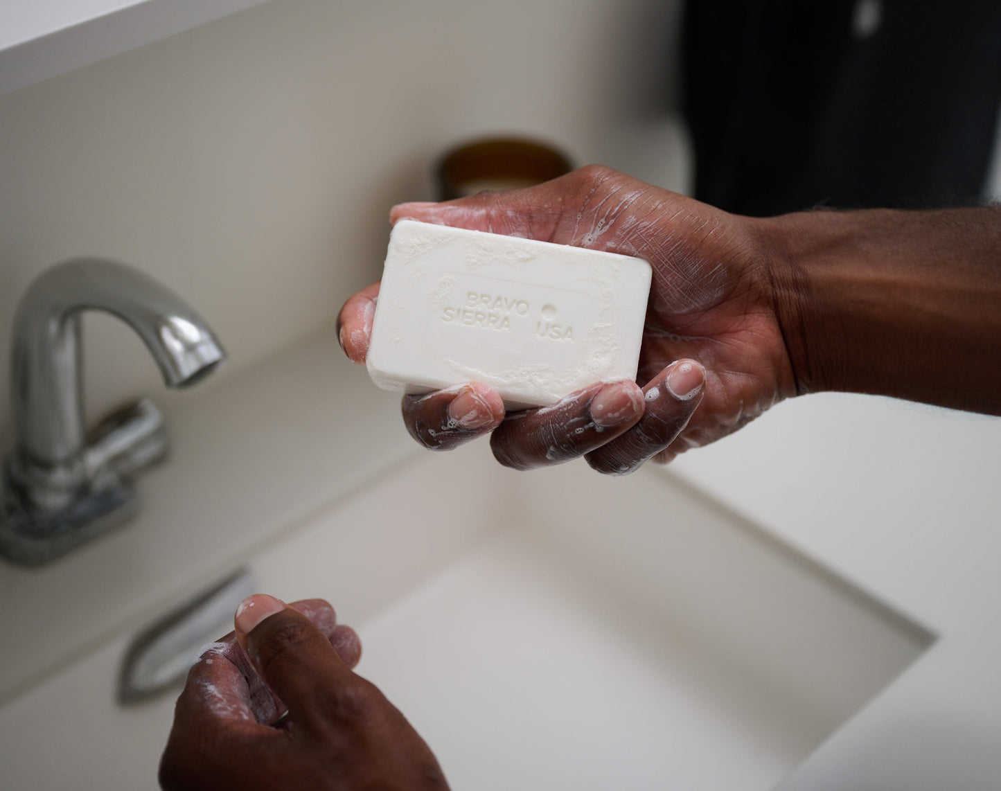 Organic Face + Body Soap Bar for Men Bravo Sierra