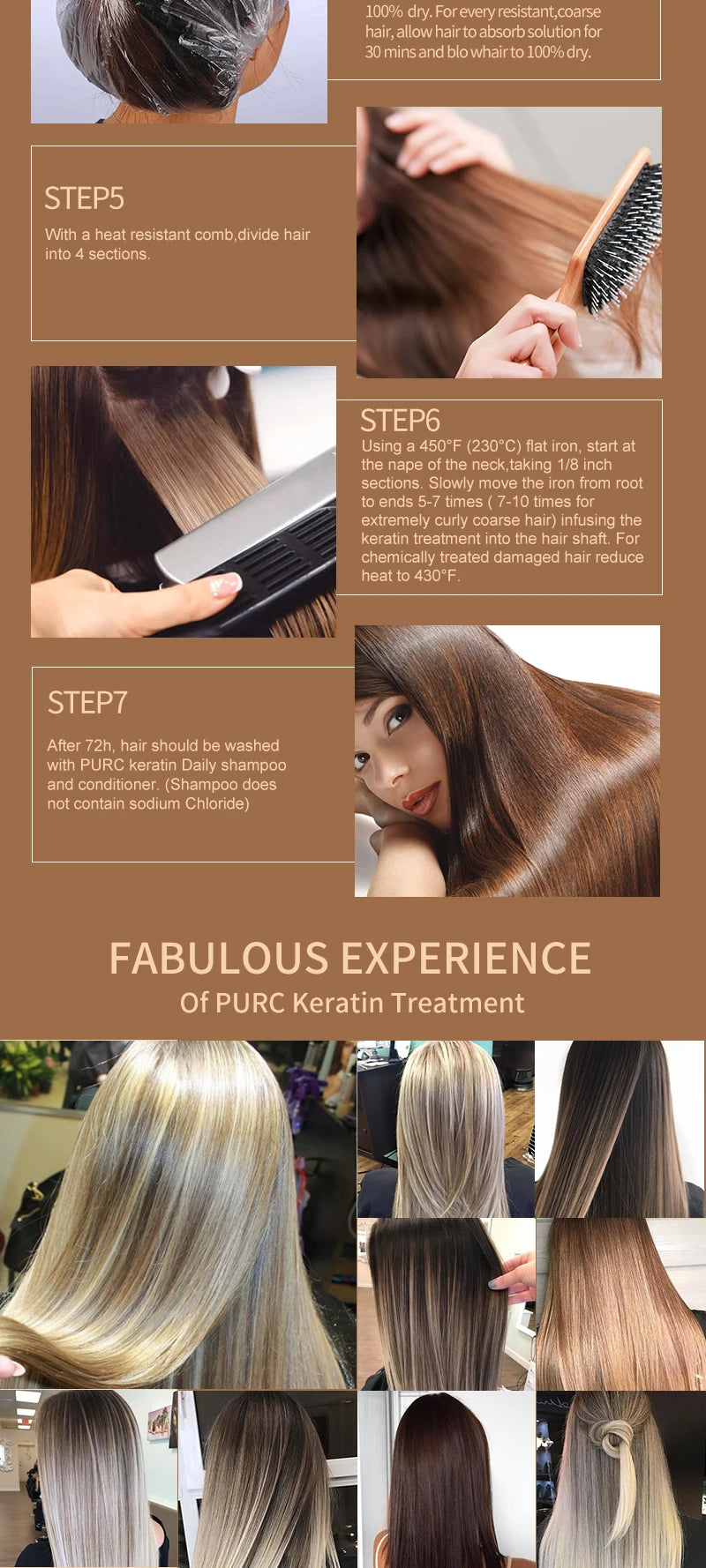 PURC Brazilian Keratin Purifying Shampoo + Conditioner Set
