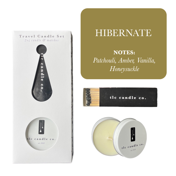 Travel Candle with Matches - Hibernate - Leisure Life USA