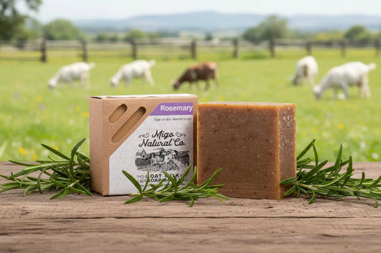 Rosemary Goat Milk Soap Bar Salmon Apricot