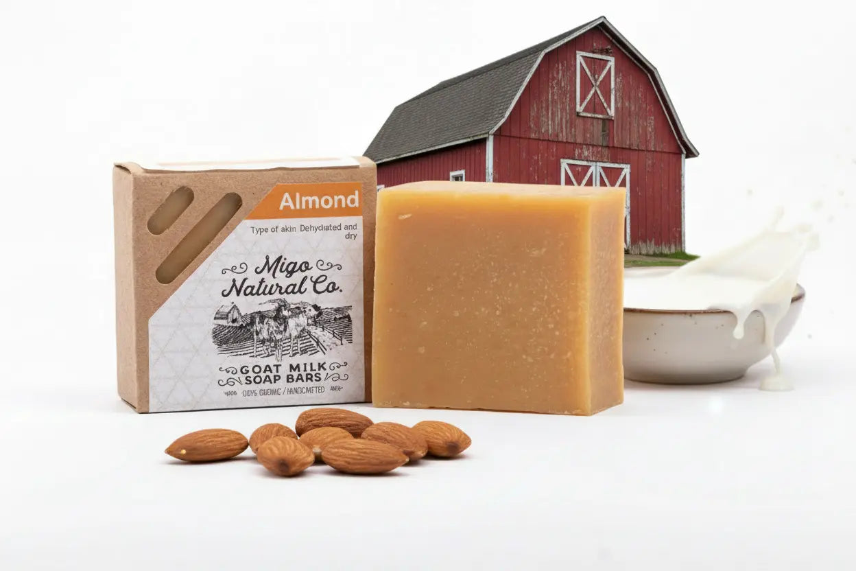 Almond Goat Milk Moisturizing Face + Body Soap Salmon Apricot