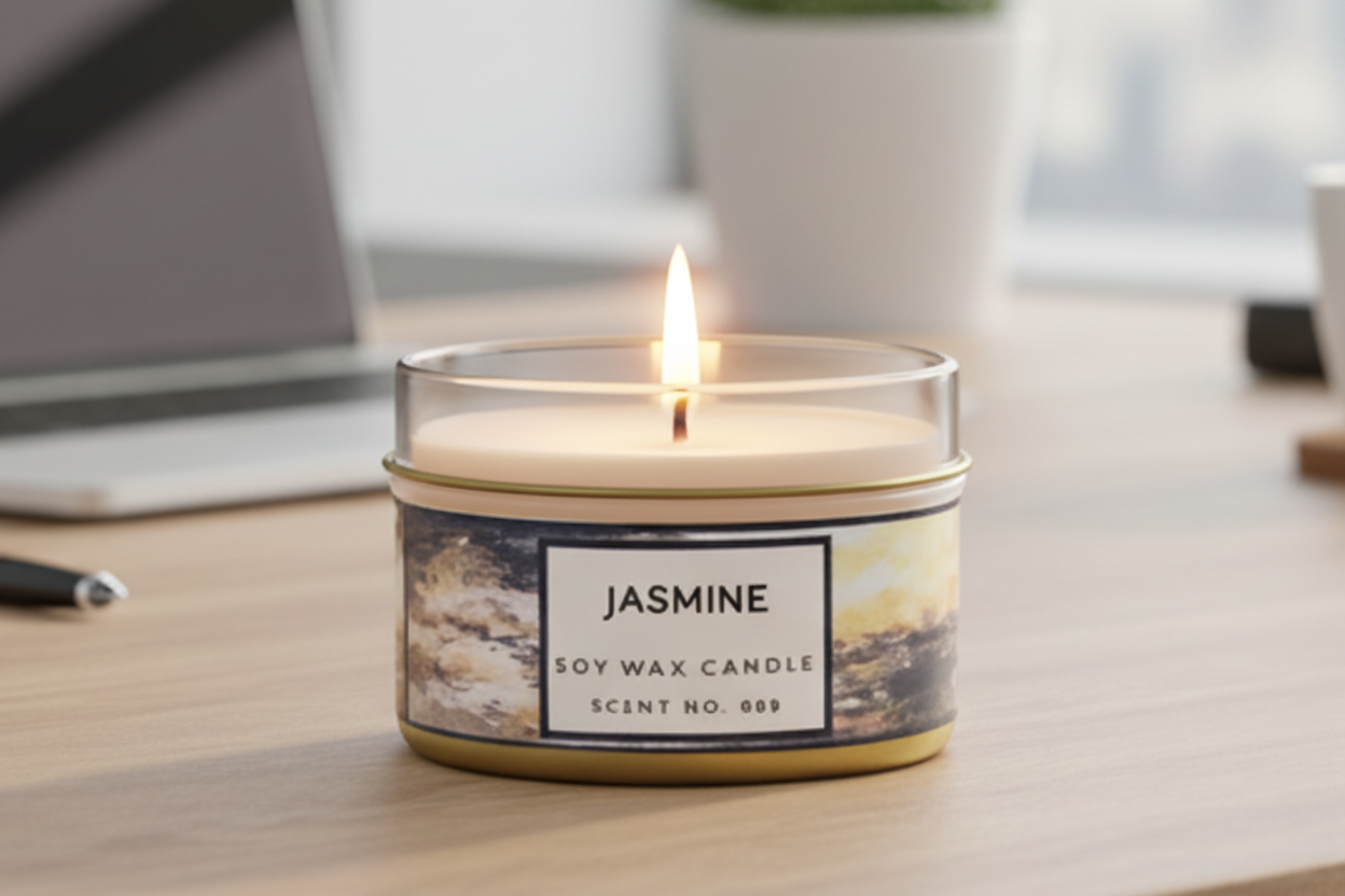 Jasmine Soy Wax Candle | Cotton Wick