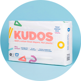 Kudos 100 DoubleDry™ Disposable Diaper Box | 100% Cotton Liner Kudos