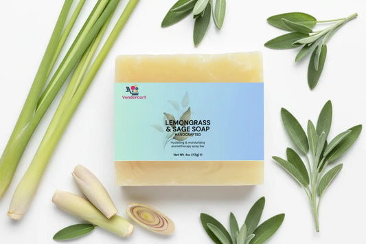 Lemongrass + Sage Artisan Soap Raspberry Lavender
