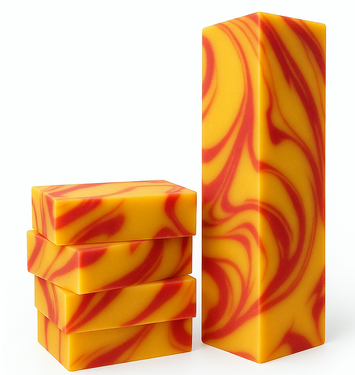 Fruity Banana Swirl Cold Process Soap Bar Leisure Life Organics