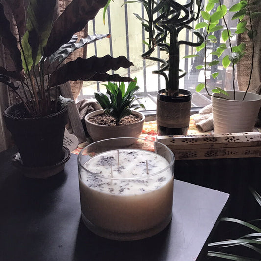 Lavender 3 Wick Aromatherapy Large Soy Wax Candle - Leisure Life USA