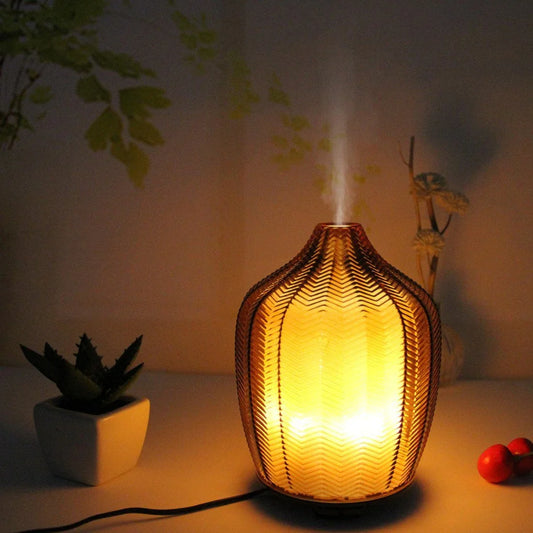 Dark Red Glass Ultrasonic Aroma diffusers - Leisure Life USA