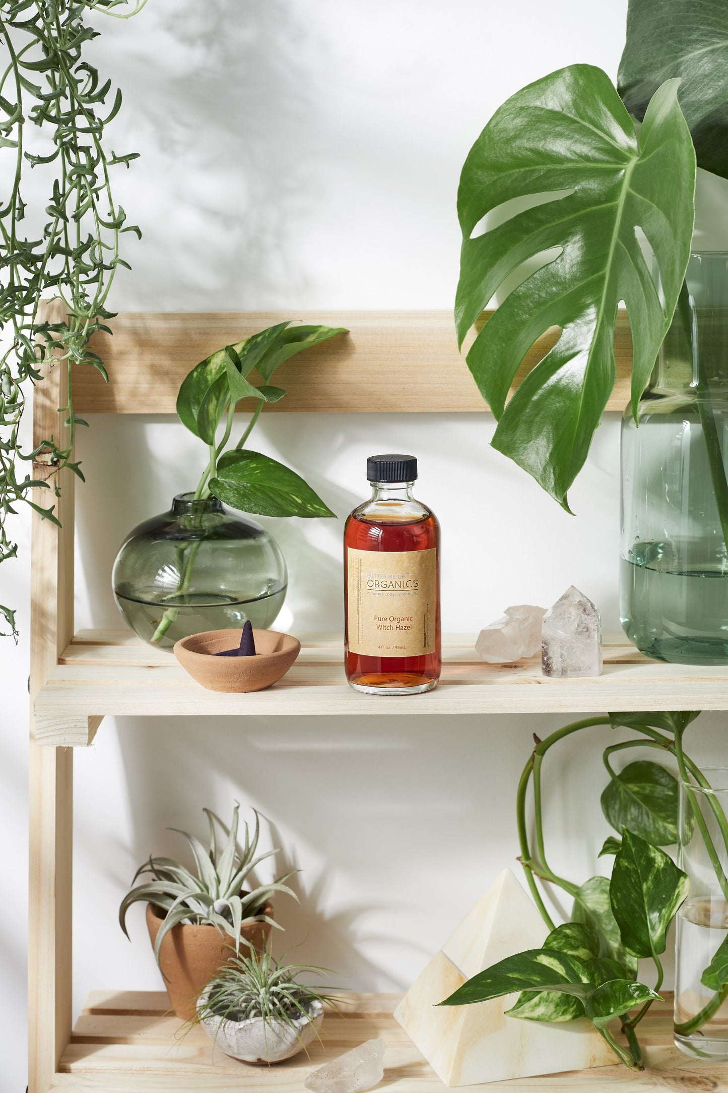 Organic Witch Hazel Facial Toner with Cotton Rounds - Leisure Life USA