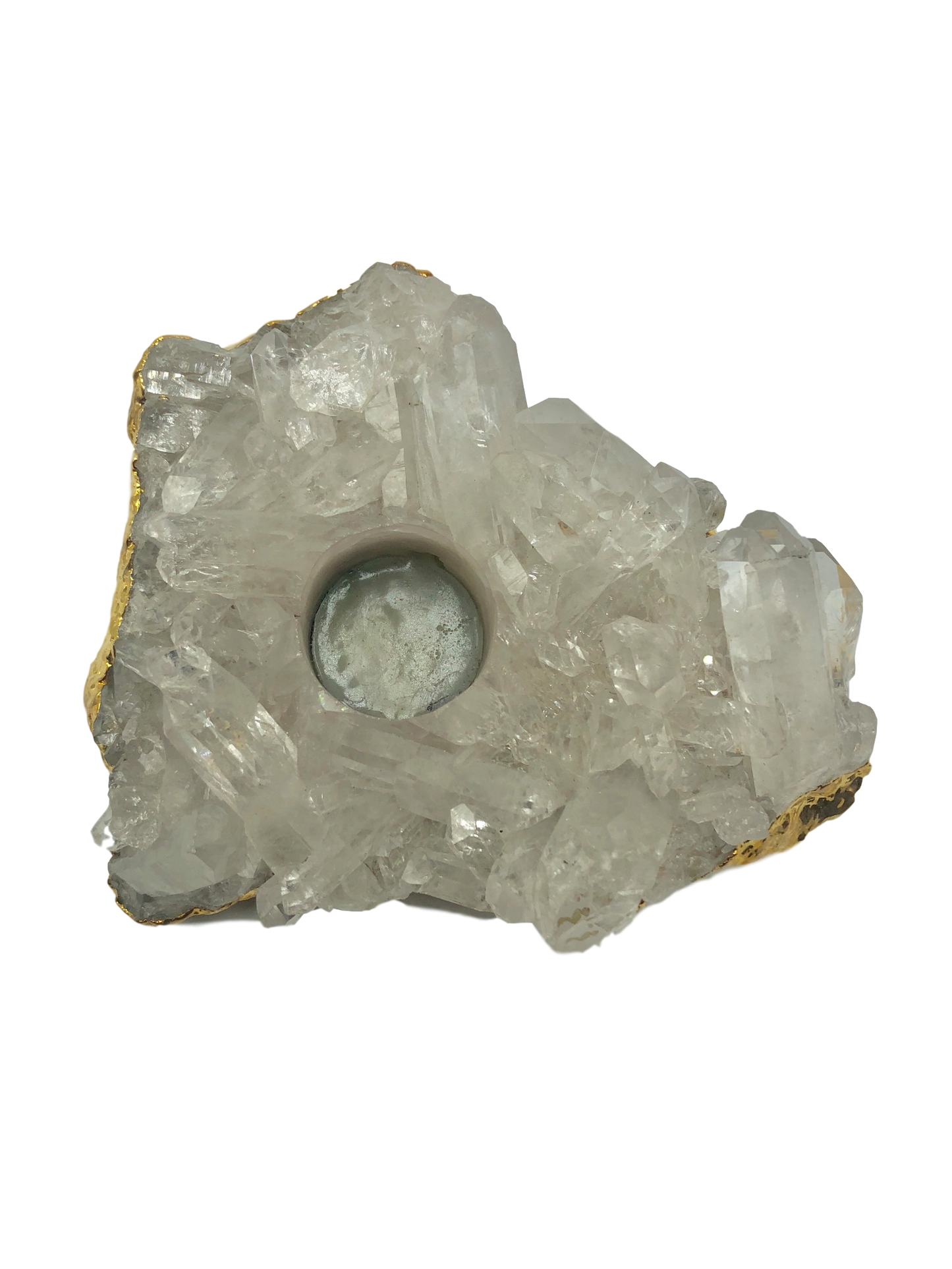 Natural Quartz Cluster Votive Candle Holder - Leisure Life USA