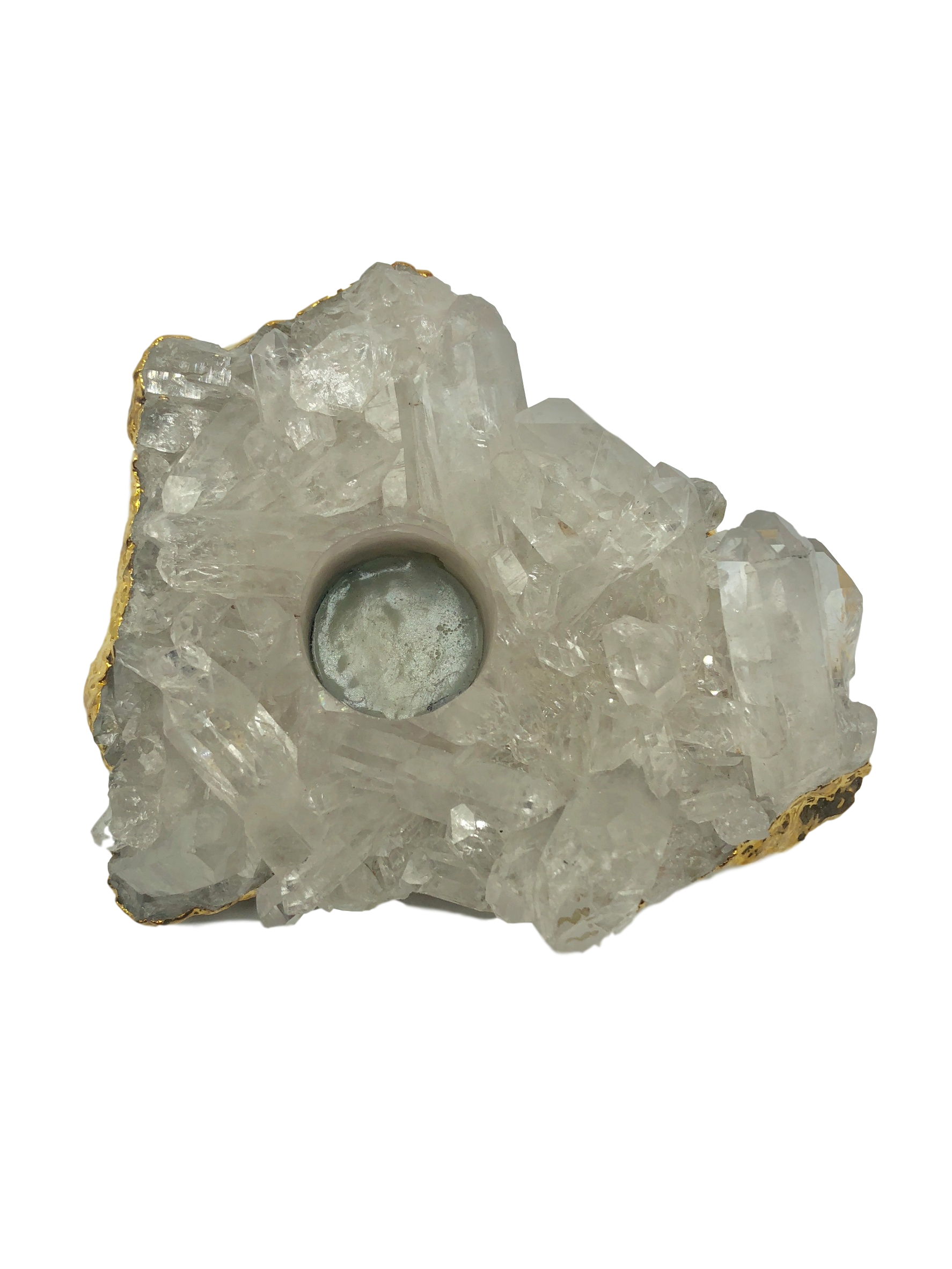 Natural Quartz Cluster Votive Candle Holder - Leisure Life USA