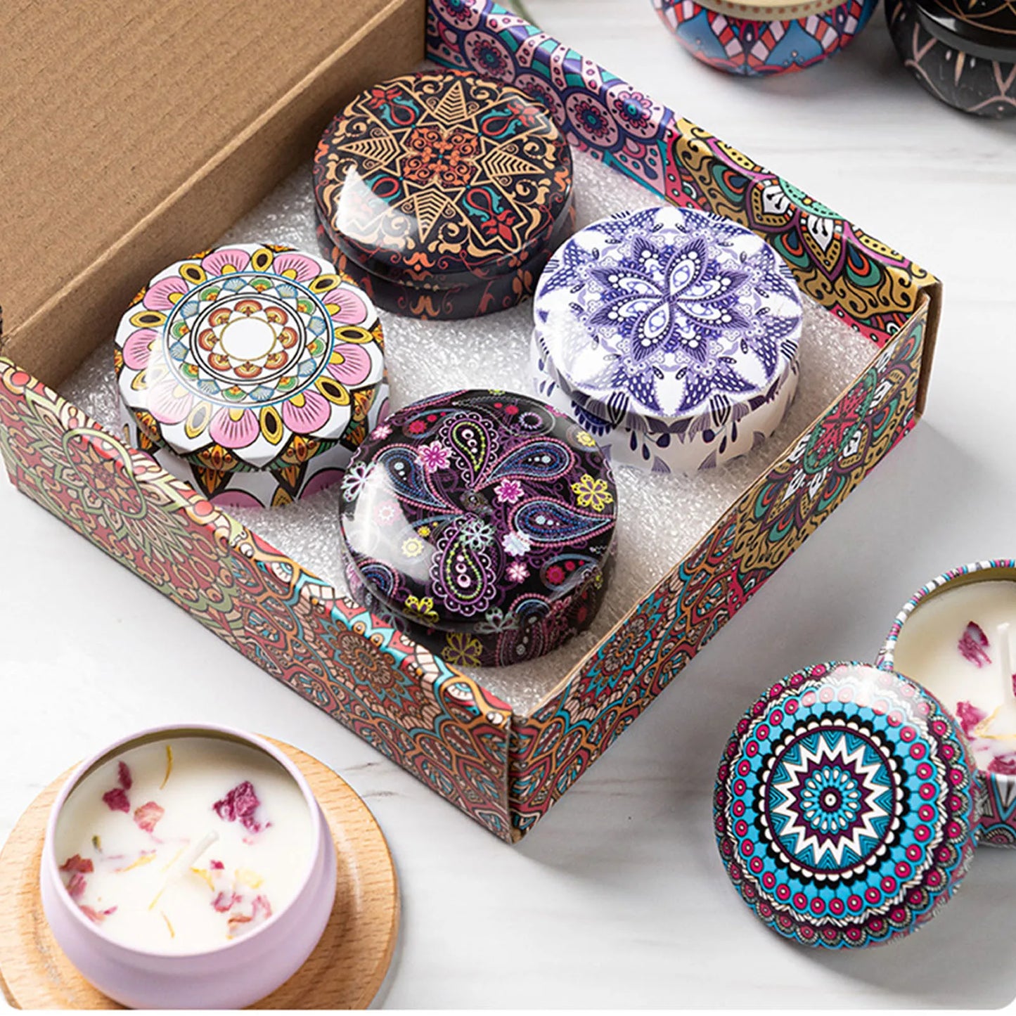 Candles Set Scented Candles Set with  Lavender Lemon Cocoa  Portable Aromatherapy Candle for Meditation Massage
