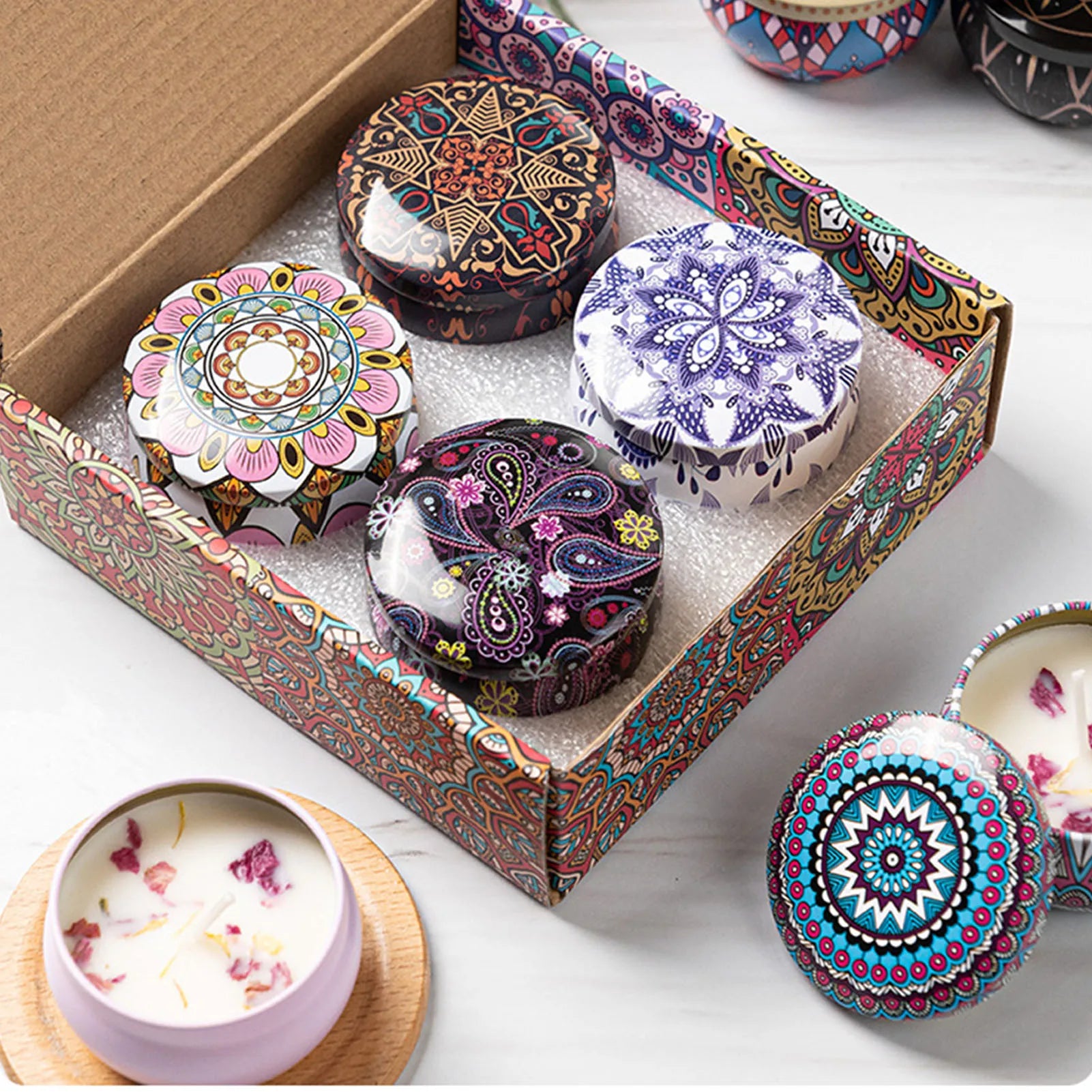 Candles Set Scented Candles Set with  Lavender Lemon Cocoa  Portable Aromatherapy Candle for Meditation Massage