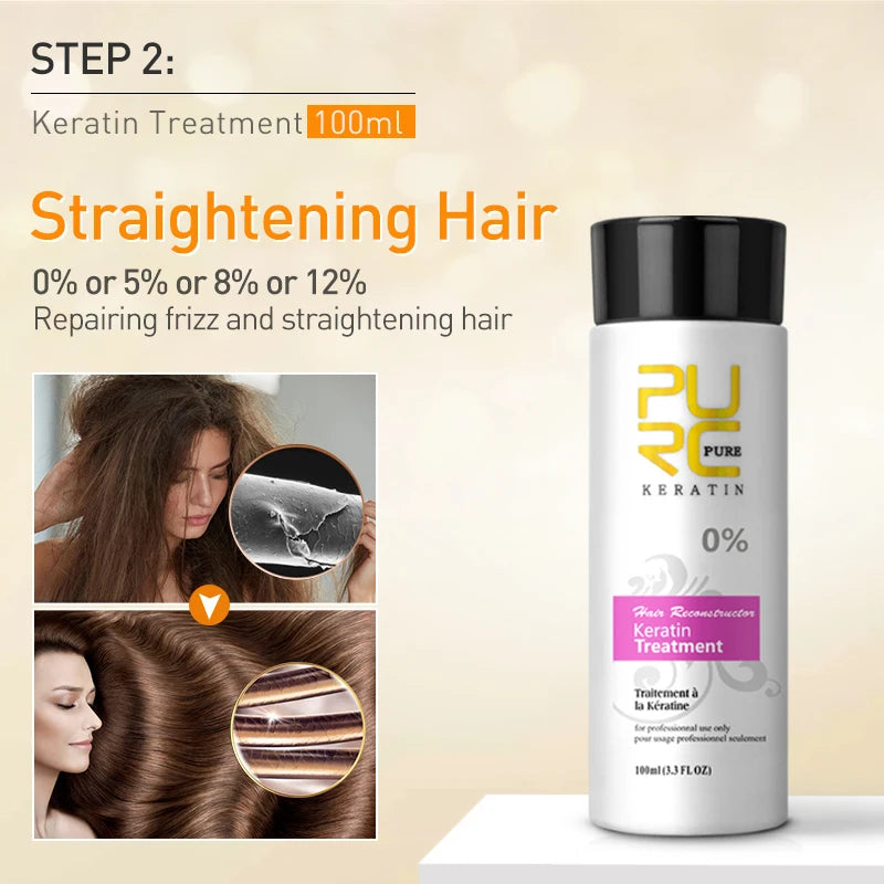 PURC Brazilian Keratin Purifying Shampoo + Conditioner Set