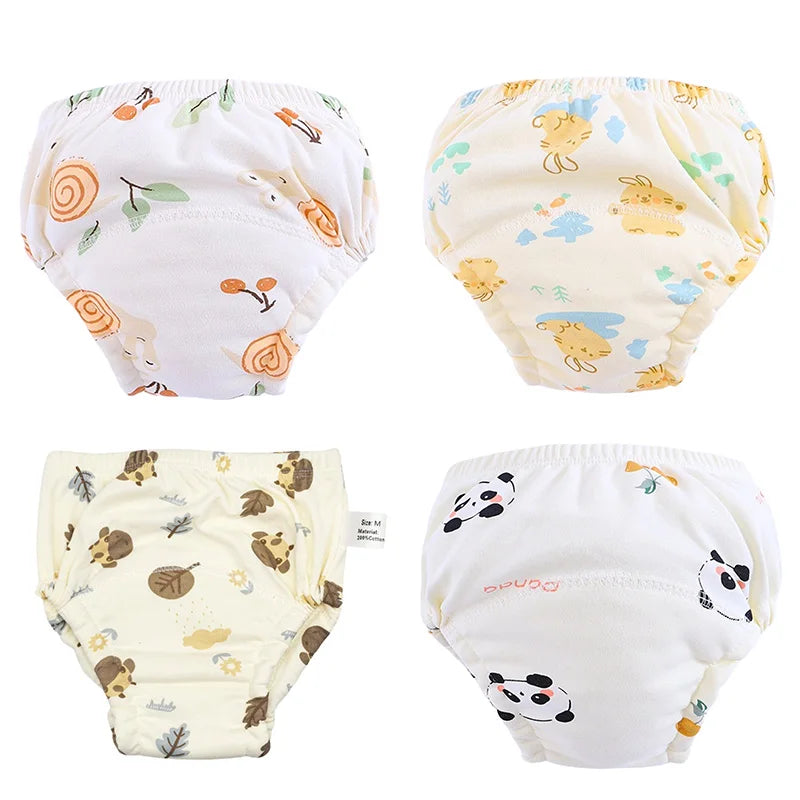 Organic Natural Cotton Muslin Soft Baby Training Pants Toddler Potty learning Underwear Waterproof Panties For Girls Boys Unisex