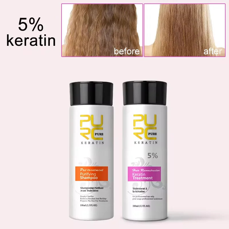 PURC Brazilian Keratin Purifying Shampoo + Conditioner Set