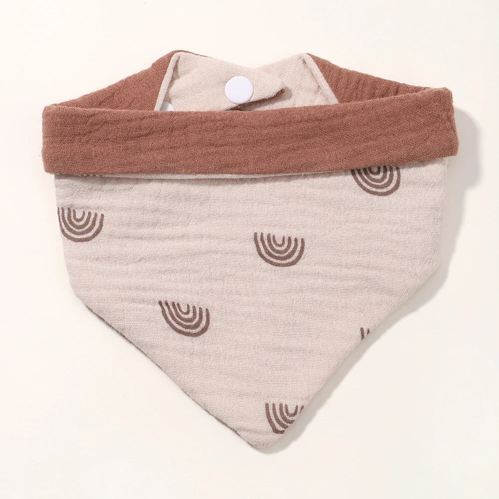 1PC Muslin Baby Bibs Organic Cotton 6-Layer Soft Absorbent Drool Bandana Baby Bibs for Drooling and Teething for Boys and Girls